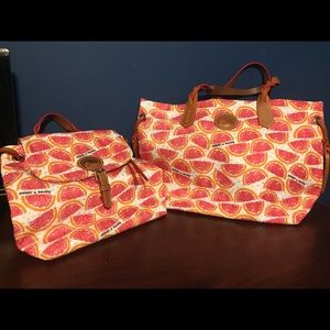 Unique D&B Grapefruit Backpack and Shopper